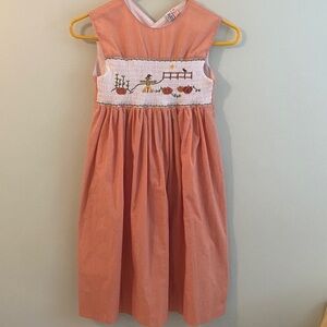 Vintage Orient Expressed INC Smoked Cotton Dress with Embroidery